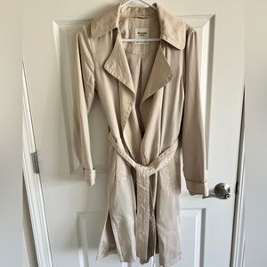 Abercrombie Beige Trench duster coat size small